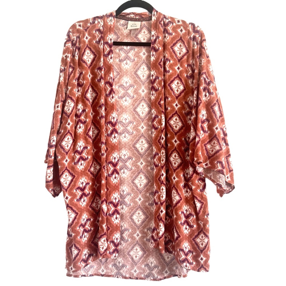 πΌ Knox Rose Terracotta and Cream Boho Print Kimono - Picture 2 of 9